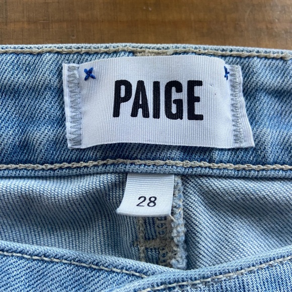 PAIGE Verdugo Ankle Distressed Light Wash Skinny Jeans-Size 28 - Picture 3 of 6